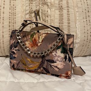Nine West Floral Velvet Bag with Chain